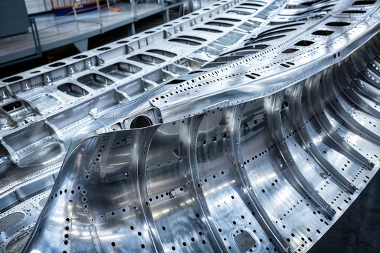 Detailed Internal Structure of a Prototype Aircraft Wing Showcasing Advanced Engineering Techniques