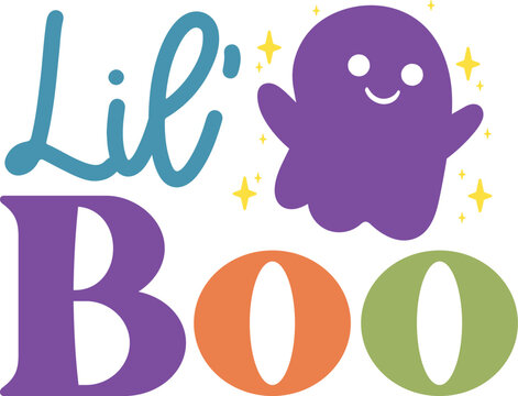 Lil&rsquo; Boo T-Shirt, Coquette Halloween, Halloween Quotes, Fall Design, Pumpkin T-shirt, October T-shirt, Funny Halloween Shirts, Cut File For Cricut And Silhouette