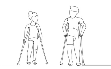 People with a broken leg