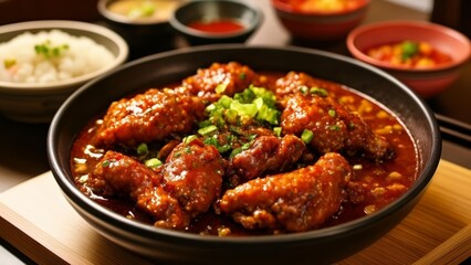 Fototapeta premium Delicious Asian cuisine ready to be savored