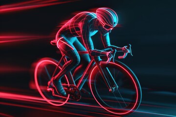 Fototapeta premium The cycling banner presents an ultramodern