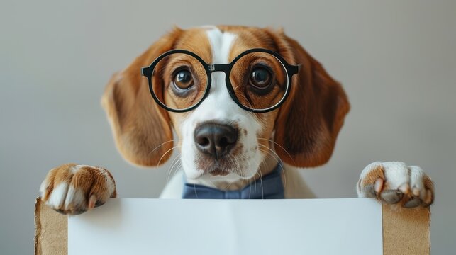 The dog with glasses