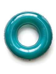 Cyan inflatable Ring on a white Background