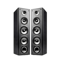 tower speakers isolated on transparent background