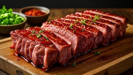  Deliciously grilled meat ready to be savored