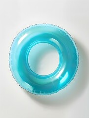 Light Blue inflatable Ring on a white Background