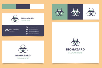 Biohazard symbol logo design for a company working with dangerous substances
