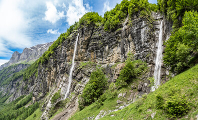 Waterfall in Cirque du Fer-à-Cheval,  France