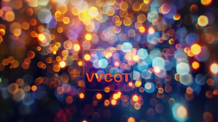 E voting text over blurred defocused magical background, concept of internet voting