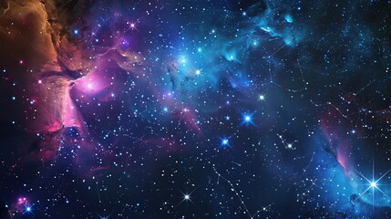 mystical starry blue sky, astrology, numerology