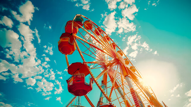 Grande roue &agrave; la f&ecirc;te foraine