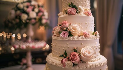 Newlyweds wedding cake