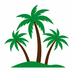 palm trees vector illustration on  white background