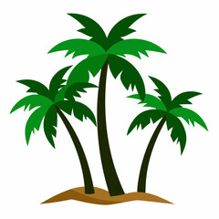palm trees vector illustration on  white background