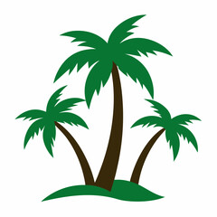 palm trees vector illustration on  white background