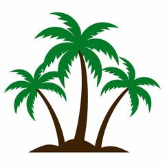 Fototapeta premium palm trees vector illustration on white background