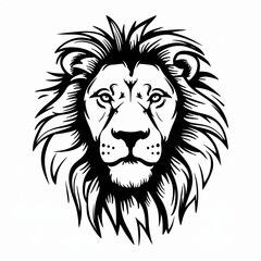 Fototapeta premium lion head line art vector style image