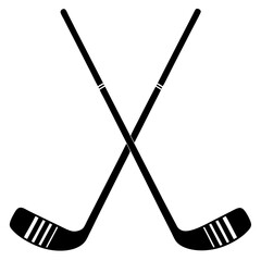 Hockey Stick set Vector silhouette on white background