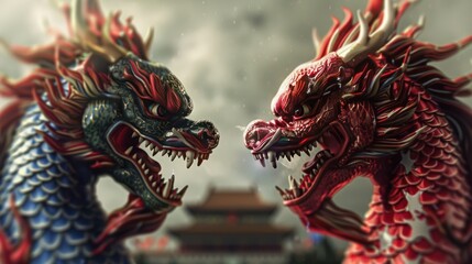 Fototapeta premium usa vs china