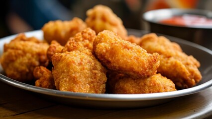  Deliciously golden fried food ready to be savored