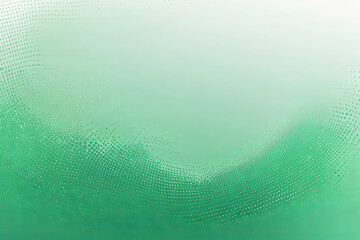 Abstract green gradient vector banner with halftone dotted pattern, creating a minimal and contemporary long background.