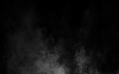 White smoke cloud with overlay effect on transparent black background. Realistic border with fog vector illustration of smoky mist or toxic vapor on floor. Meteorological phenomenon or condensation.