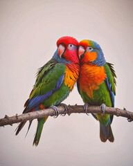 Obraz premium The love of two lovebirds