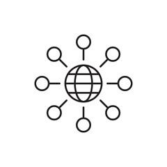 Centralized Data Management System icon design, isolated on white background, vector illustration