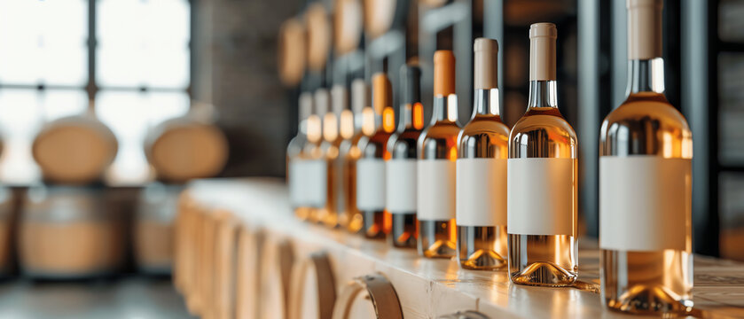 Trendy wine tasting events in vineyards, front view, highlighting stylish wine experiences, advanced tone, Splitcomplementary color scheme