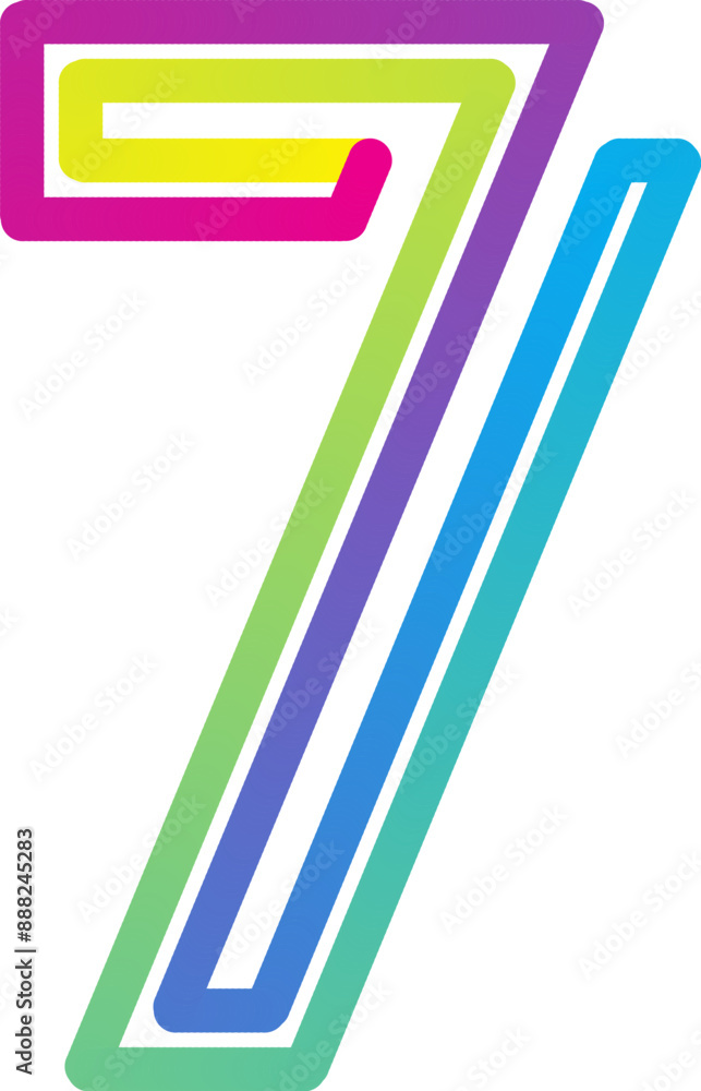 Poster modern alphabet set with numbers. vector abstract font with gradient color and line design on white 