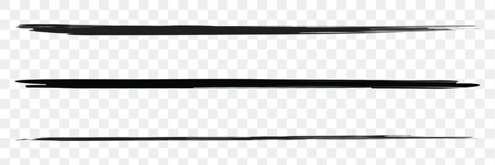 Obraz premium line brush grunge underline shapes