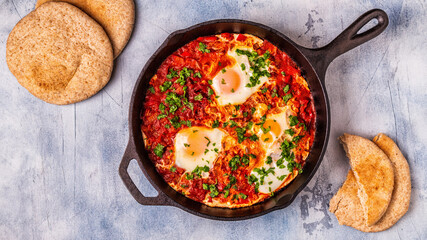 Shakshuka in a Frying Pan.