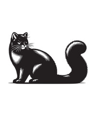 vector cat vector art,graphics cats icons set,vintage illustration cat clipart,vector cats flat style artwork design.