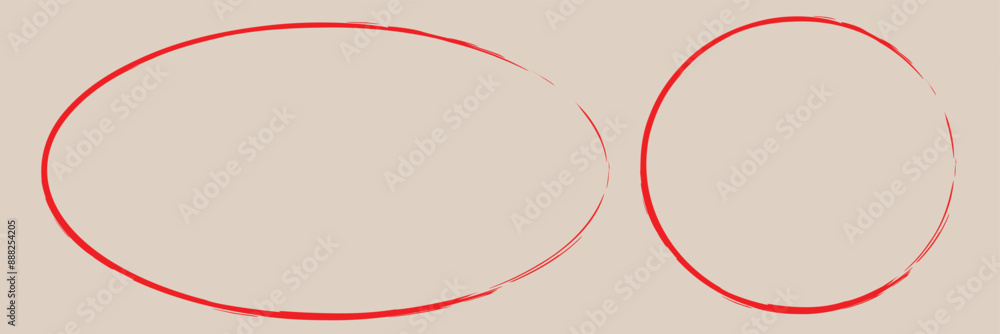 Poster rectangle frame line. square shape outline on hand draw style. vector illustration isolated. red bru