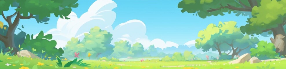 Naklejka premium Serene Natural Background for Zoom Meetings and Video Calls with Abundant Greenery