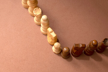Chess pieces, top view