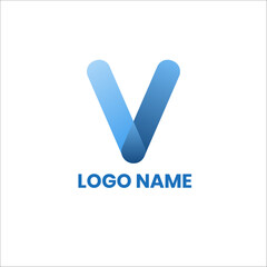 V Letter Logo Design.