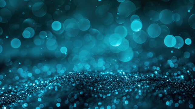 Captivating image with numerous blue bokeh lights creating a dreamy and glittering effect, evoking feelings of wonder, enchantment, and the magic of ethereal beauty.