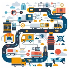 Streamlined Supply Chain Dynamics: Visualizing the Interconnected Flow from Suppliers to Consumers with Emphasis on Efficiency and Coordination