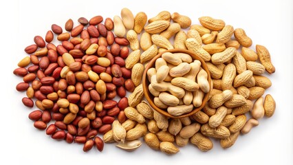 Peanuts in a Bowl and Scattered, Food, Nuts, Peanut, Snack , peanuts, food