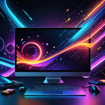 Abstraktion High-Computer-Technologie 1x1. Hintergrund f&uuml;r das Design 5.