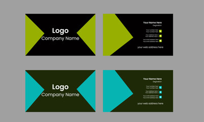 Naklejka premium New creative business card design. simple minimalist and tow color business card design.