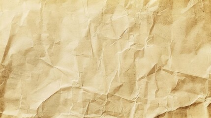 Close Up of Crumpled Beige Paper Texture