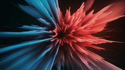 Obraz premium Abstract Futuristic Design with Vivid Red and Blue Swirls