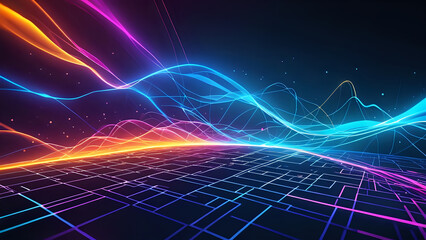 Abstraktion High-Computer-Technologie 16x9. Hintergrund für das Design 4.