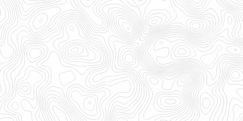 Vector white wave line geography landscape Topo contour map on white background. Geographic mountain relief diagram line wave carve pattern. Topographic world map contour lines map texture.