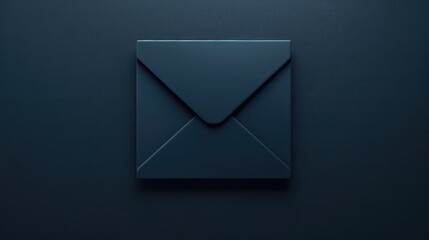 Dark blue postal envelope icon on black background