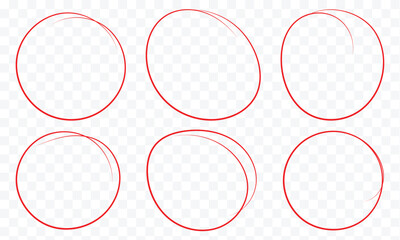 Red Circle Line Pencil