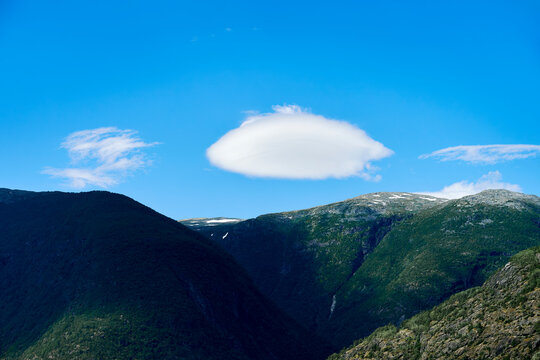 Summer cload above the Laerdal Valley in Norway.