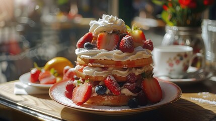 christmas cake with berries